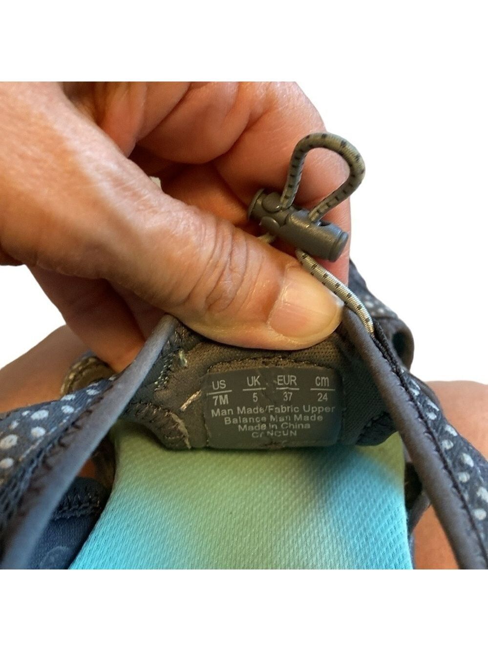Dr. Scholl’s Cancun Fisherman Sandals Gray & Mint Green Size 7 - Picture 7 of 7